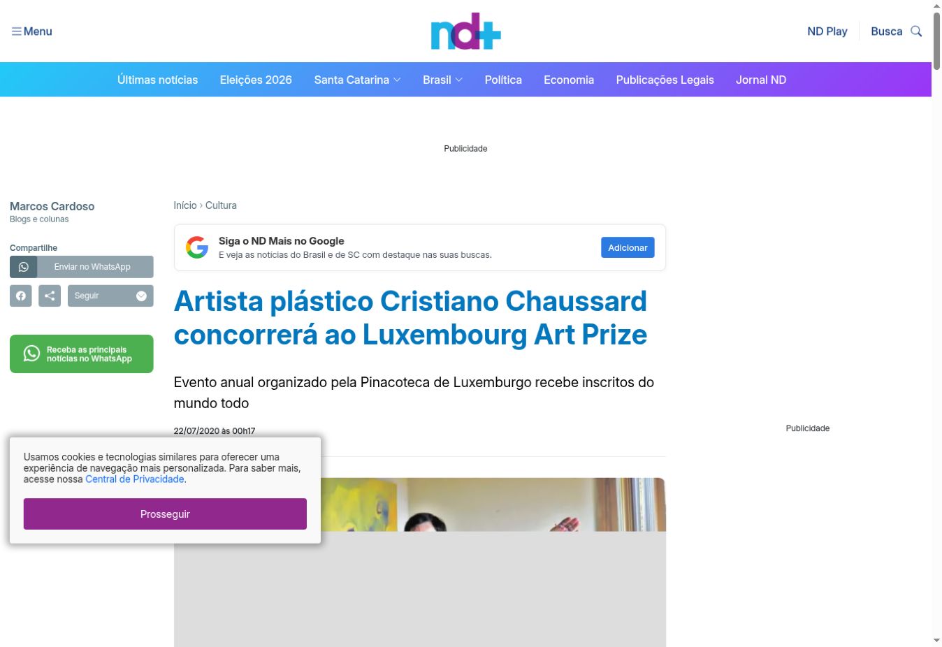 ND Mais — Artist to compete for the Luxembourg Art Prize